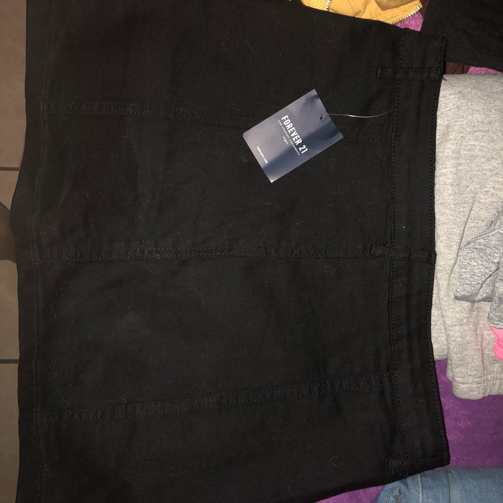 Black mini skirt